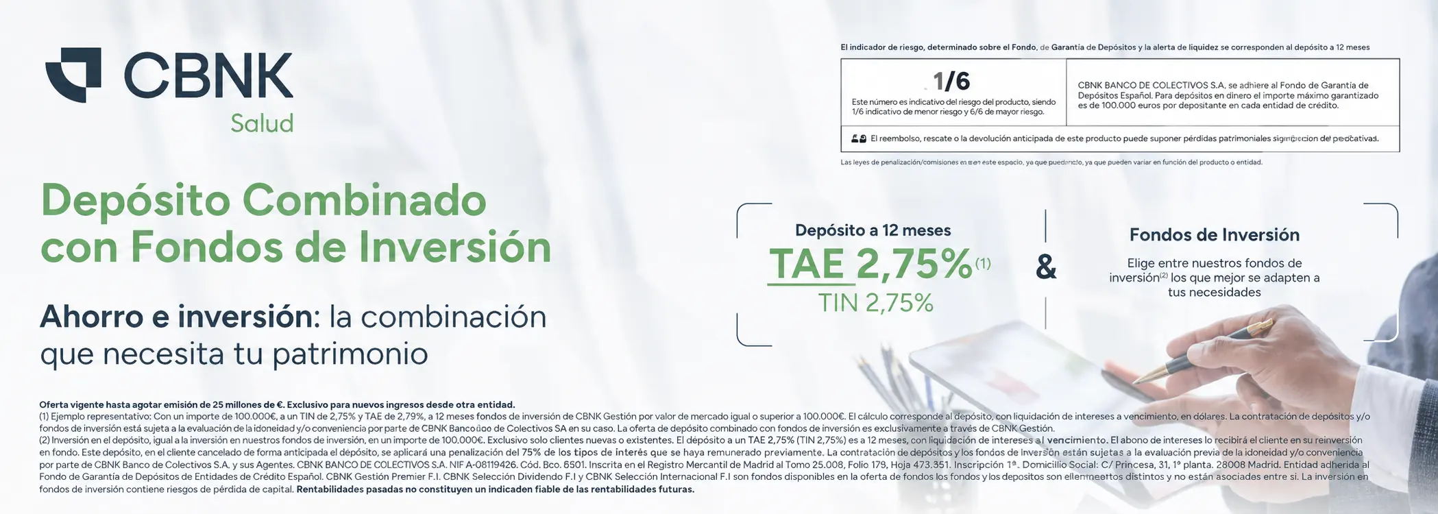 Depósito combinado con fondos de inversión — CBNK